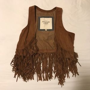 Abercrombie Suede Fringe Vest